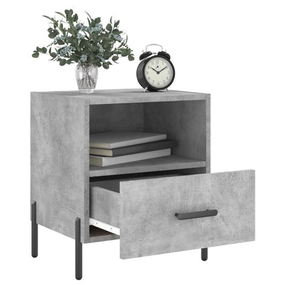 Comodini 2 pz Grigio Cemento 40x35x47,5 cm in Legno Multistrato - homemem39