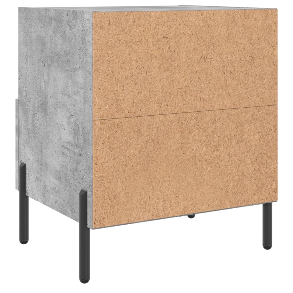 Comodini 2 pz Grigio Cemento 40x35x47,5 cm in Legno Multistrato - homemem39