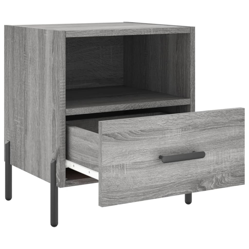 Comodini 2 pz Grigio Sonoma 40x35x47,5 cm in Legno Multistrato - homemem39