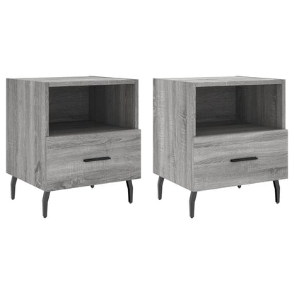Comodini 2 pz Grigio Sonoma 40x35x47,5 cm in Legno Multistrato - homemem39
