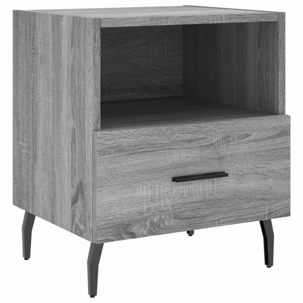 Comodini 2 pz Grigio Sonoma 40x35x47,5 cm in Legno Multistrato - homemem39