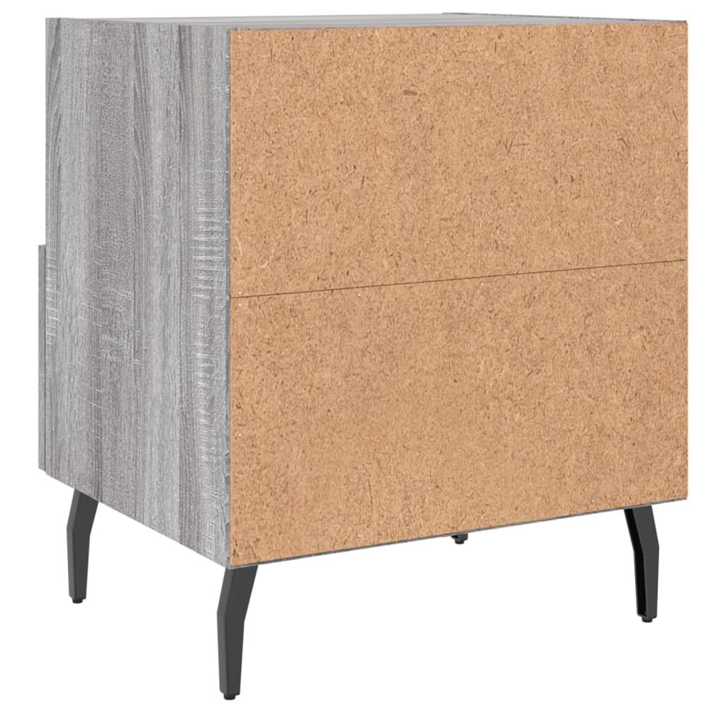 Comodini 2 pz Grigio Sonoma 40x35x47,5 cm in Legno Multistrato - homemem39