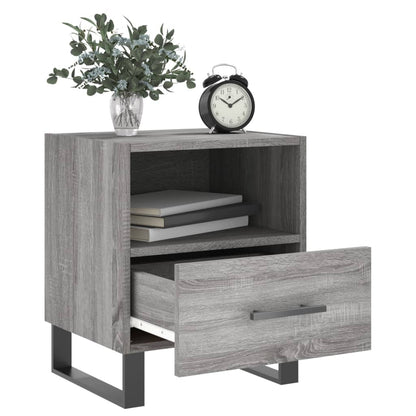 Comodino Grigio Sonoma 40x35x47,5 cm in Legno Multistrato