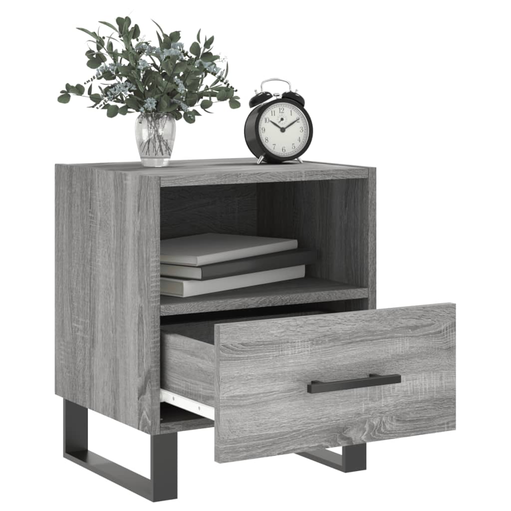 Comodini 2 pz Grigio Sonoma 40x35x47,5 cm in Legno Multistrato - homemem39