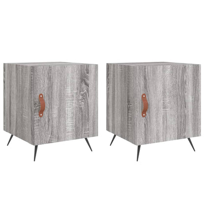 Comodini 2 pz Grigio Sonoma 40x40x50 cm in Legno Multistrato - homemem39
