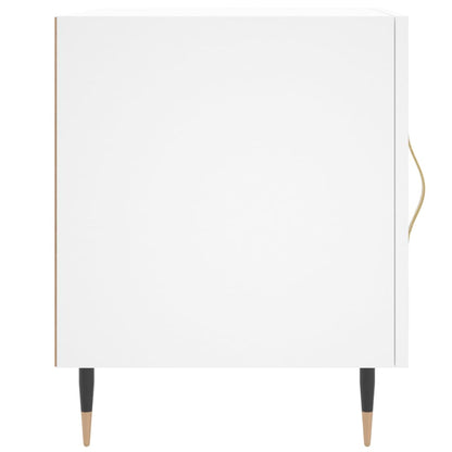 Comodini 2 pz Bianchi 40x40x50 cm in Legno Multistrato - homemem39