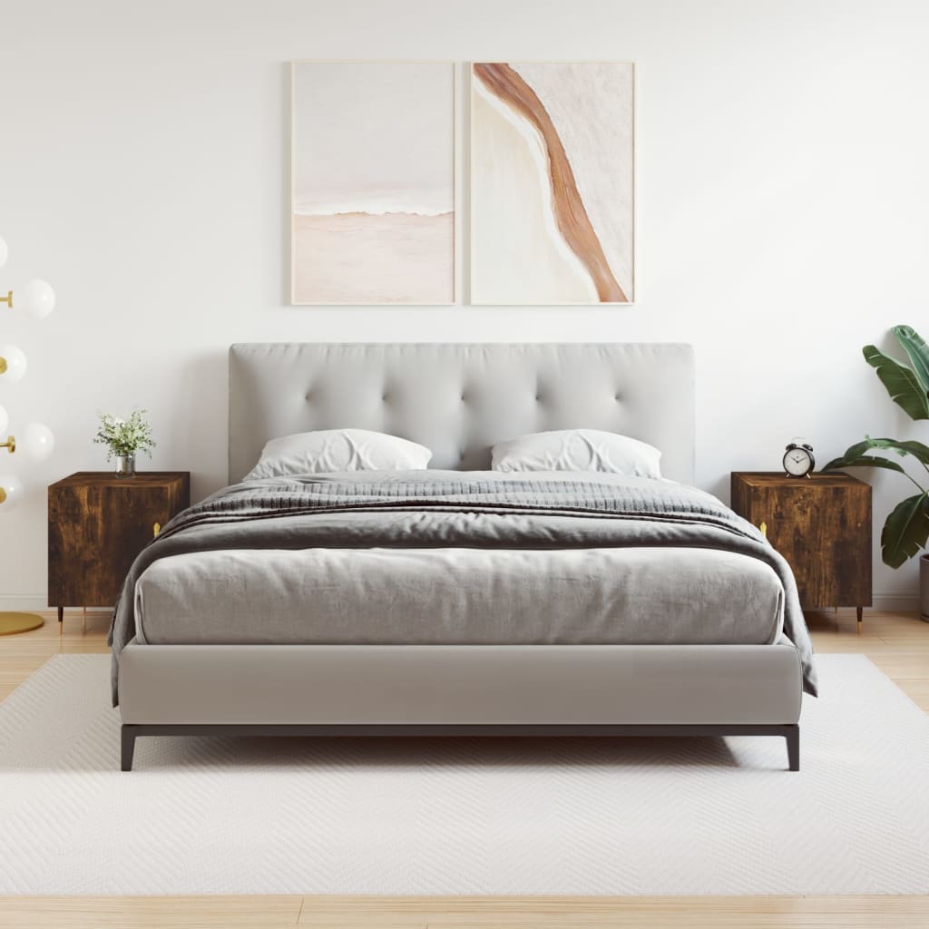 Comodini 2 pz Rovere Fumo 40x40x50 cm in Legno Multistrato - homemem39