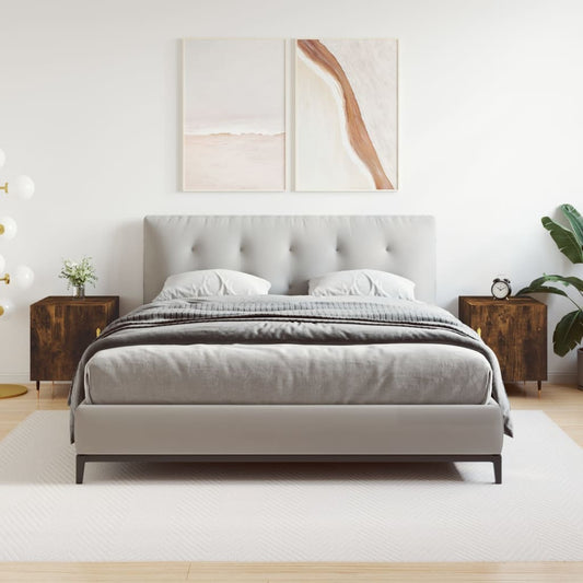 Comodini 2 pz Rovere Fumo 40x40x50 cm in Legno Multistrato - homemem39