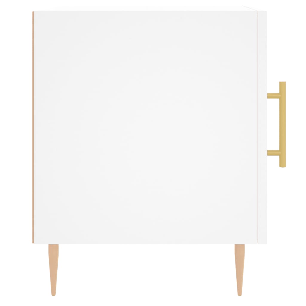 Comodini 2 pz Bianchi 40x40x50 cm in Legno Multistrato - homemem39