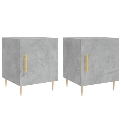 Comodini 2 pz Grigio Cemento 40x40x50 cm in Legno Multistrato - homemem39