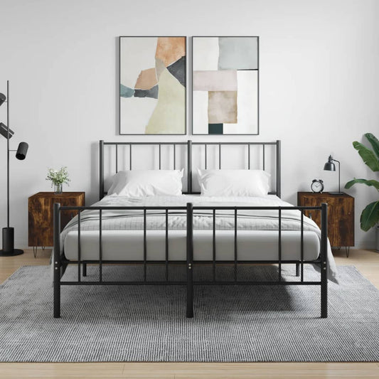 Comodini 2 pz Rovere Fumo 40x40x50 cm in Legno Multistrato - homemem39