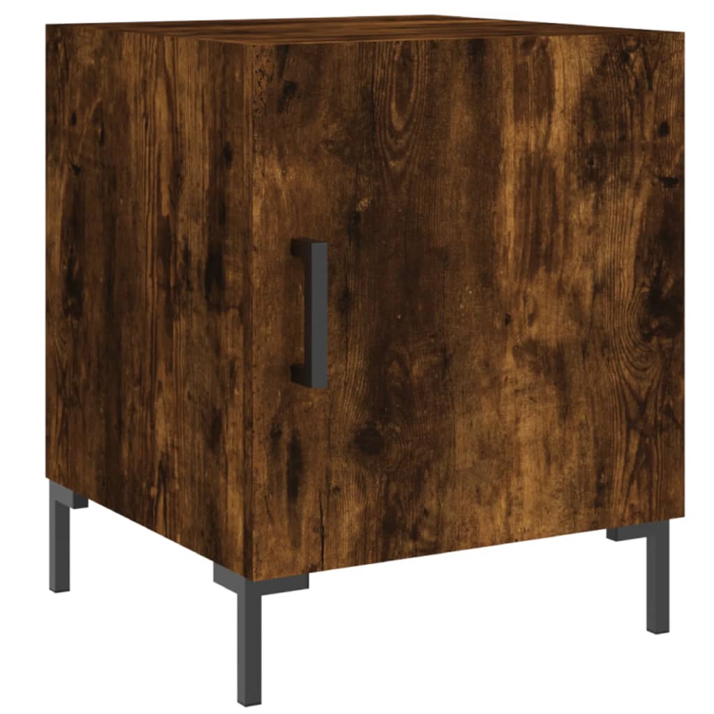 Comodini 2 pz Rovere Fumo 40x40x50 cm in Legno Multistrato - homemem39