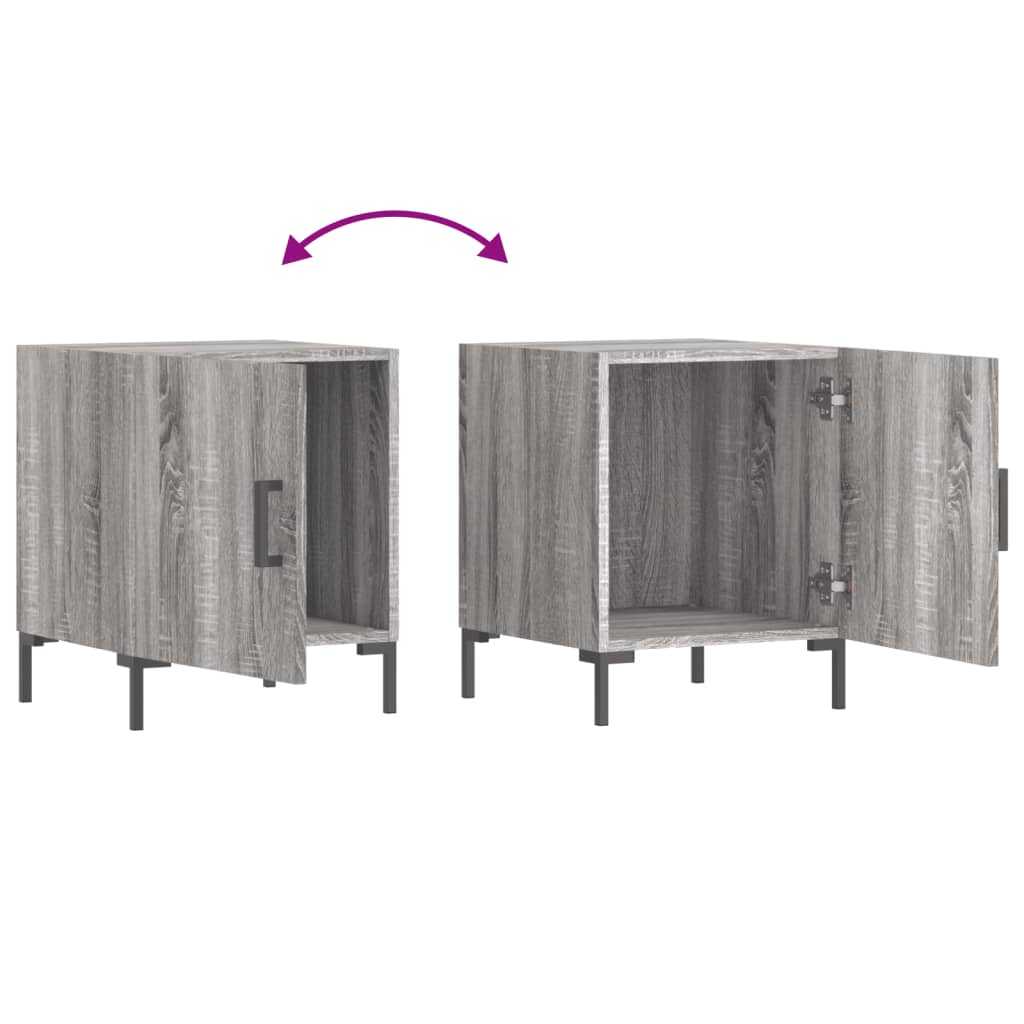 Comodino Grigio Sonoma 40x40x50 cm in Legno Multistrato - homemem39