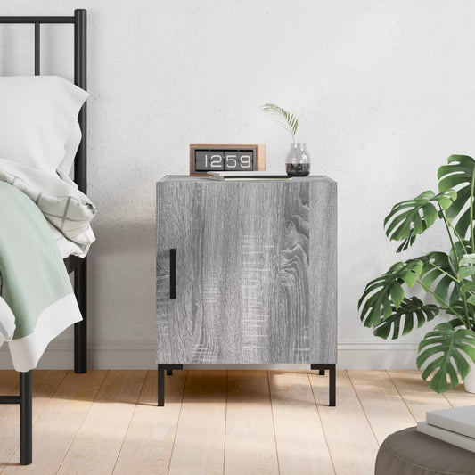 Comodino Grigio Sonoma 40x40x50 cm in Legno Multistrato - homemem39