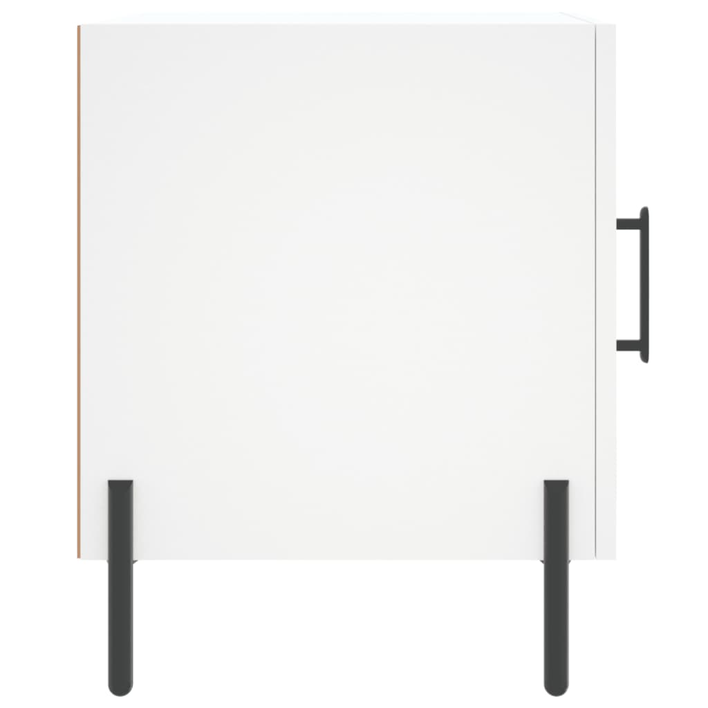 Comodino Bianco 40x40x50 cm in Legno Multistrato - homemem39