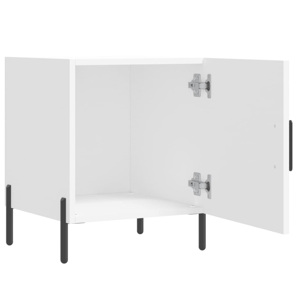Comodini 2 pz Bianchi 40x40x50 cm in Legno Multistrato - homemem39