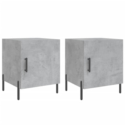 Comodini 2 pz Grigio Cemento 40x40x50 cm in Legno Multistrato - homemem39