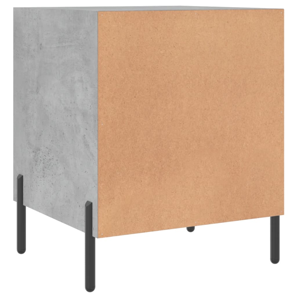 Comodini 2 pz Grigio Cemento 40x40x50 cm in Legno Multistrato - homemem39