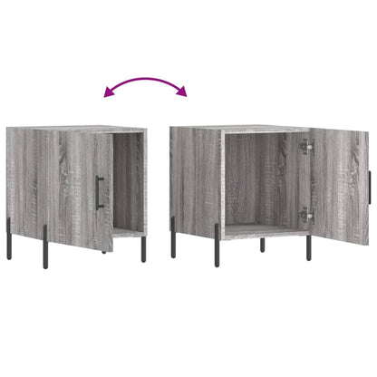 Comodino Grigio Sonoma 40x40x50 cm in Legno Multistrato - homemem39