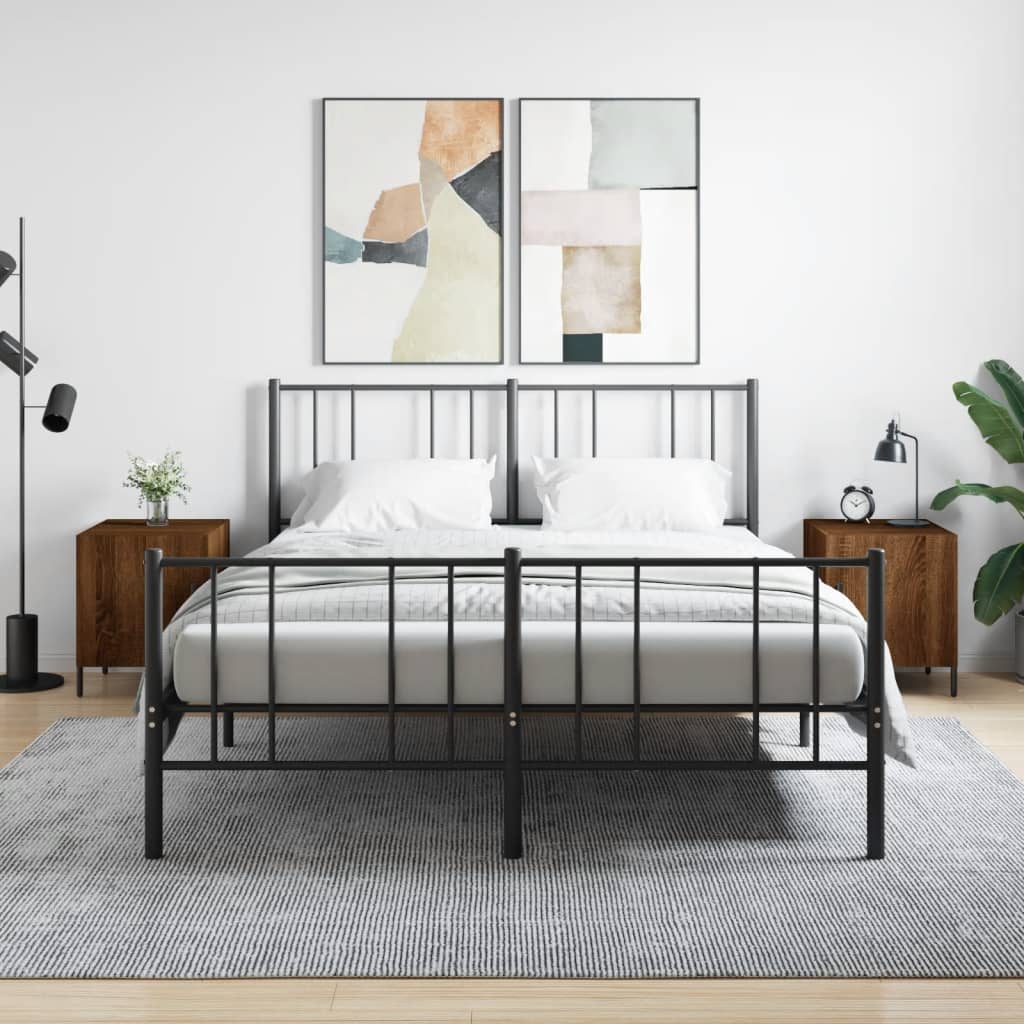 Comodini 2 pz Rovere Marrone 40x40x50 cm in Legno Multistrato - homemem39