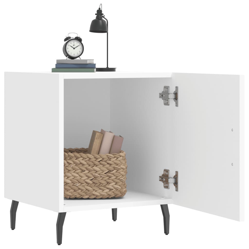 Comodini 2 pz Bianchi 40x40x50 cm in Legno Multistrato - homemem39