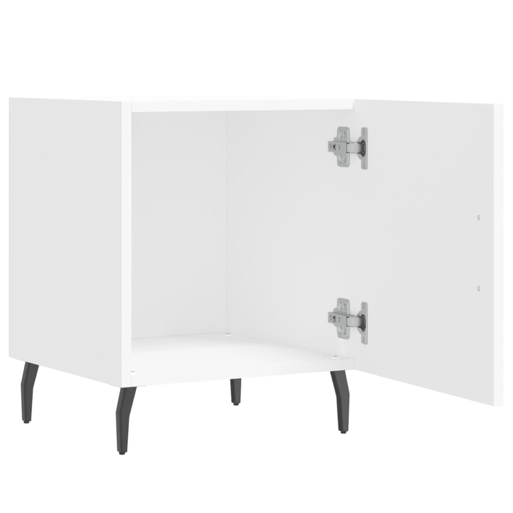 Comodini 2 pz Bianchi 40x40x50 cm in Legno Multistrato - homemem39