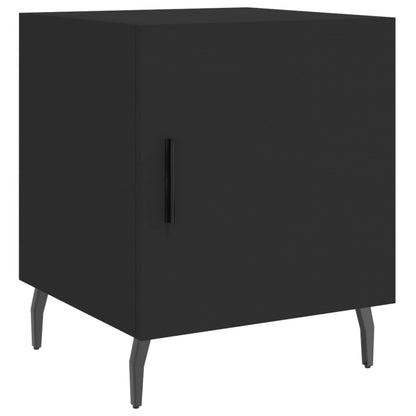 Comodino Nero 40x40x50 cm in Legno Multistrato - homemem39
