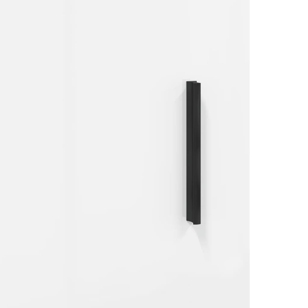 Comodini 2 pz Bianco Lucido 40x40x50 cm in Legno Multistrato - homemem39