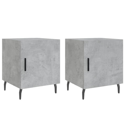 Comodini 2 pz Grigio Cemento 40x40x50 cm in Legno Multistrato - homemem39