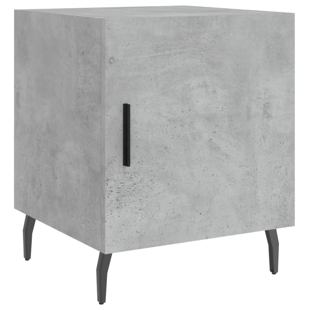 Comodini 2 pz Grigio Cemento 40x40x50 cm in Legno Multistrato - homemem39