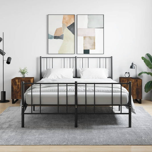 Comodini 2 pz Rovere Fumo 40x40x50 cm in Legno Multistrato - homemem39