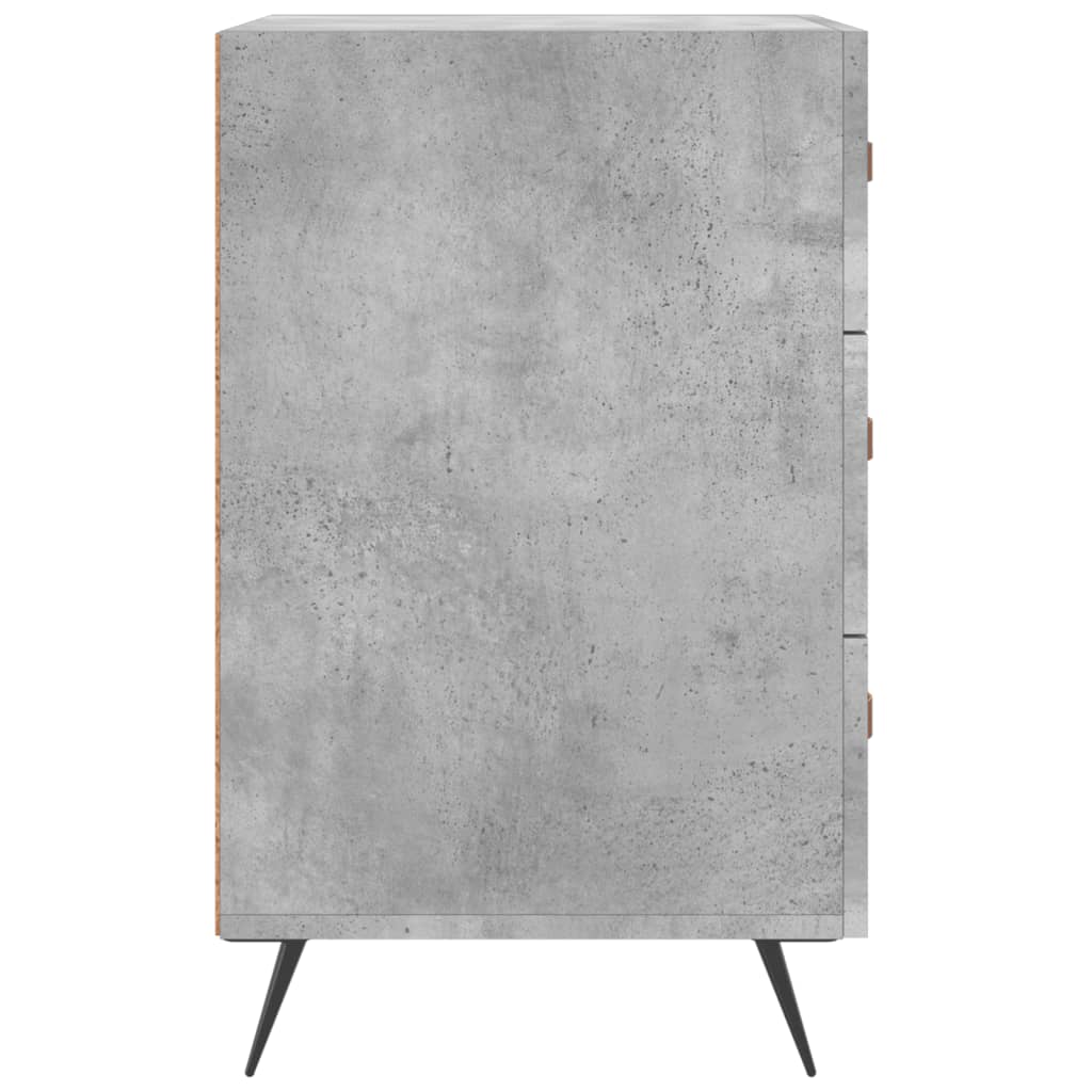 Comodino Grigio Cemento 40x40x66 cm in Legno Multistrato - homemem39