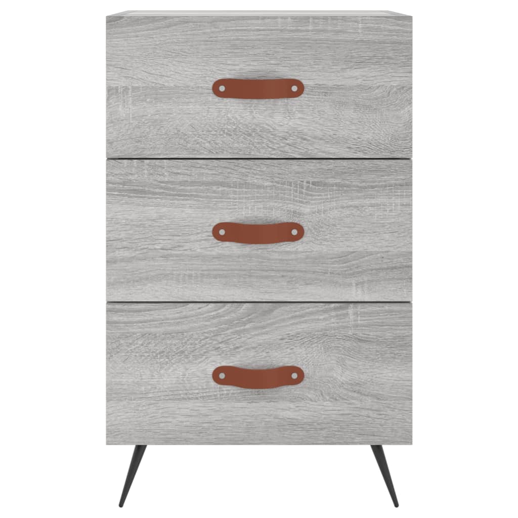 Comodino Grigio Sonoma 40x40x66 cm in Legno Multistrato - homemem39
