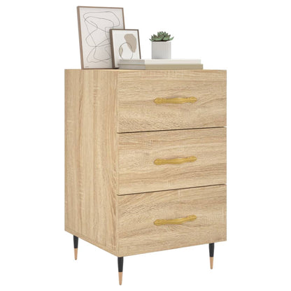 Comodino Rovere Sonoma 40x40x66 cm in Legno Multistrato