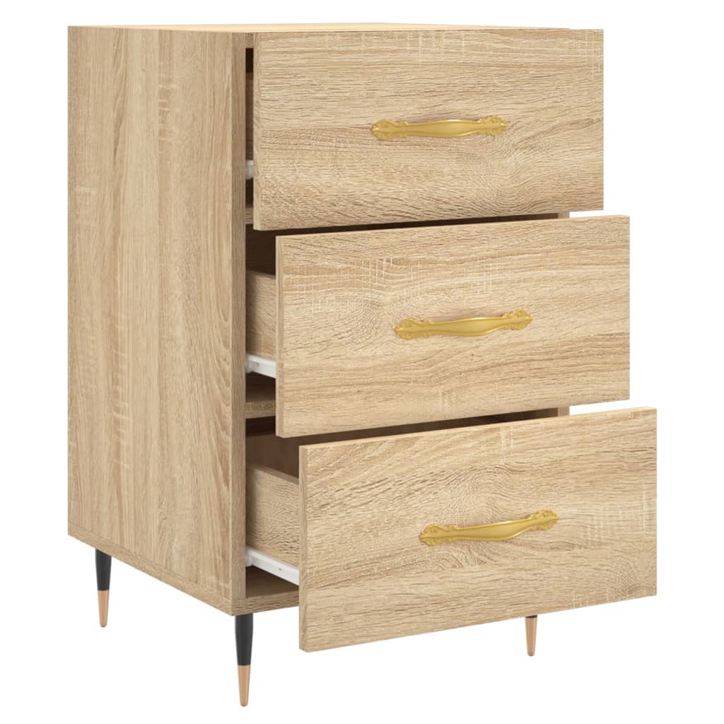 Comodino Rovere Sonoma 40x40x66 cm in Legno Multistrato