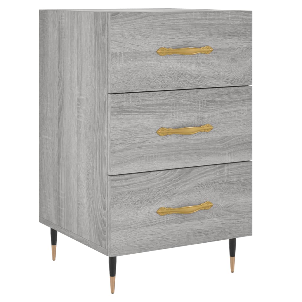 Comodino Grigio Sonoma 40x40x66 cm in Legno Multistrato - homemem39
