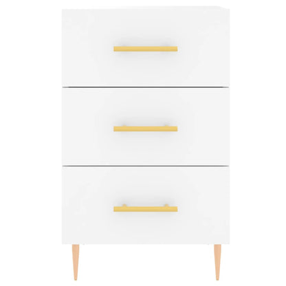 Comodino Bianco 40x40x66 cm in Legno Multistrato