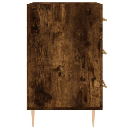 Comodino Rovere Fumo 40x40x66 cm in Legno Multistrato
