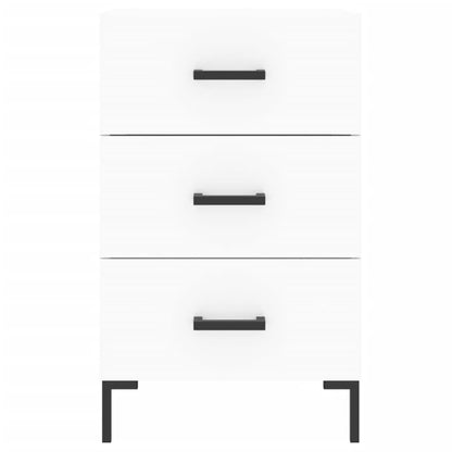 Comodino Bianco 40x40x66 cm in Legno Multistrato
