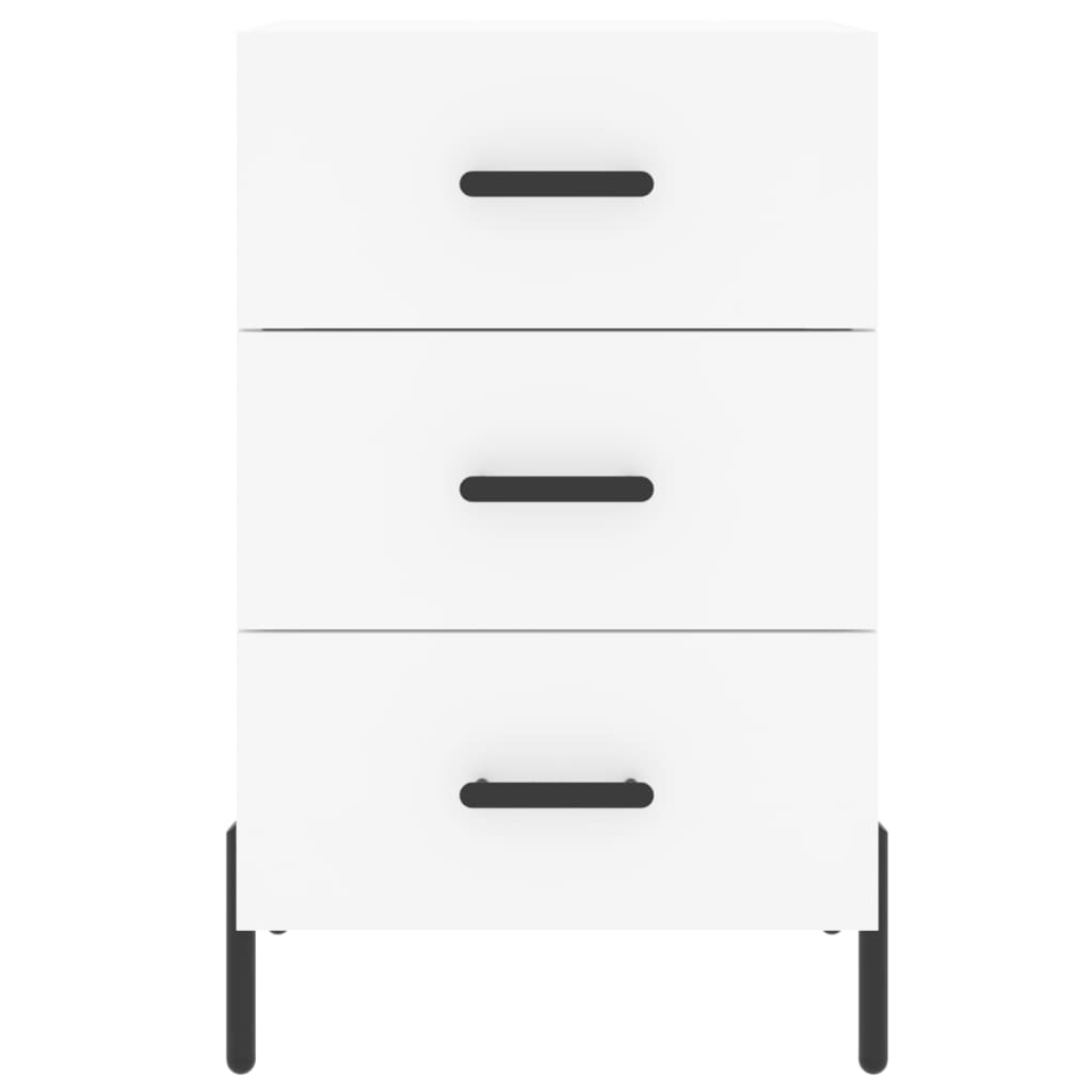 Comodino Bianco 40x40x66 cm in Legno Multistrato - homemem39