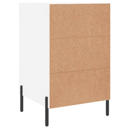 Comodino Bianco 40x40x66 cm in Legno Multistrato - homemem39