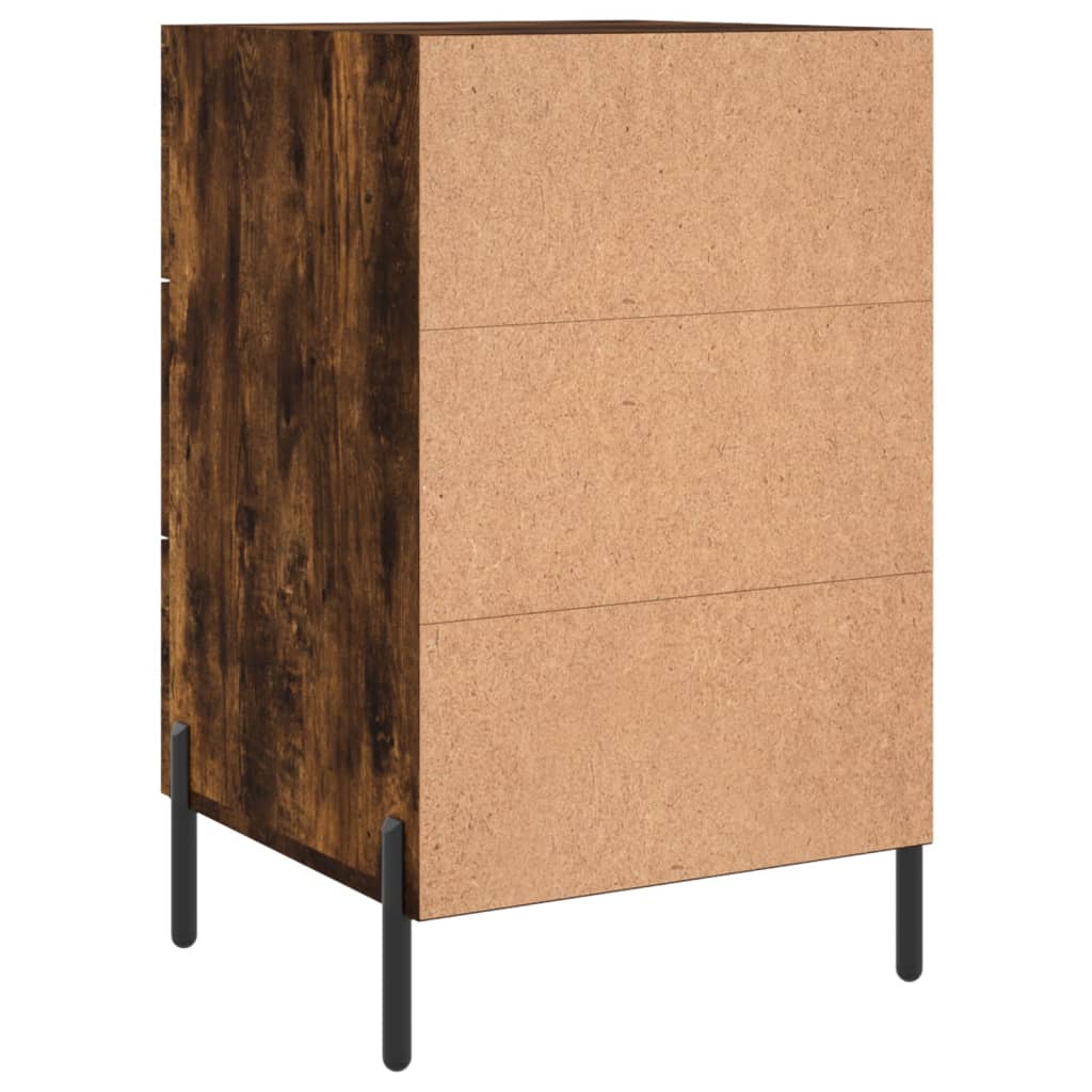 Comodino Rovere Fumo 40x40x66 cm in Legno Multistrato - homemem39