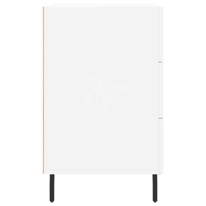 Comodino Bianco 40x40x66 cm in Legno Multistrato