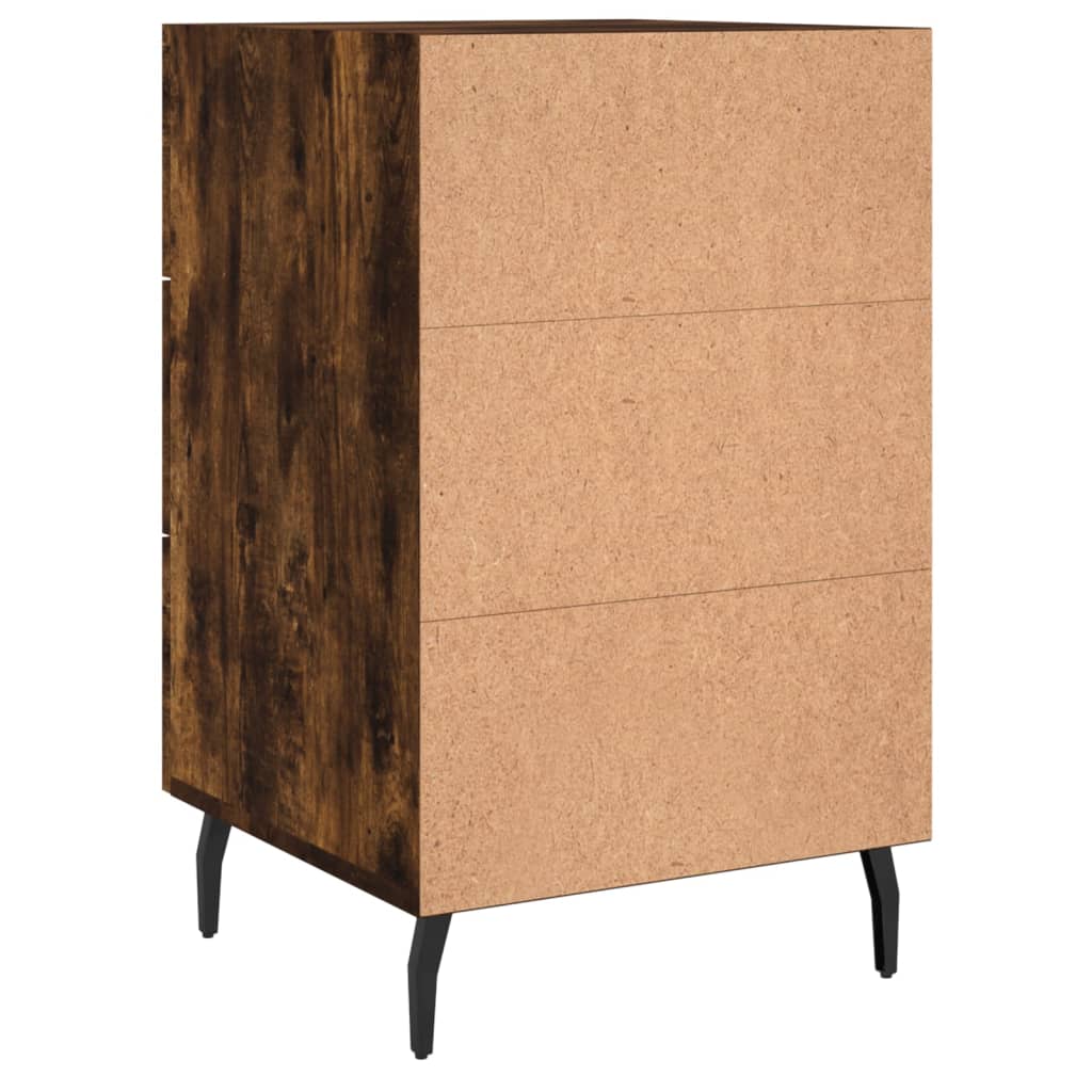Comodino Rovere Fumo 40x40x66 cm in Legno Multistrato - homemem39