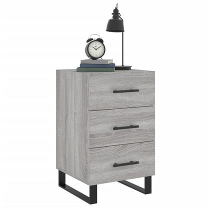 Comodino Grigio Sonoma 40x40x66 cm in Legno Multistrato