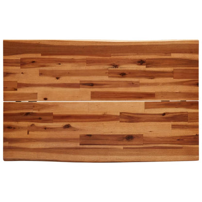 Tavolo da Pranzo Bordi Vivi 110x70x75 cm Legno Massello Acacia | homemem39