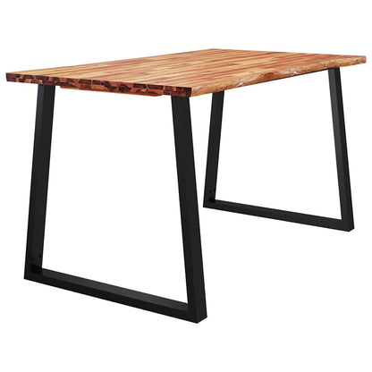 Tavolo da Pranzo Bordi Vivi 140x80x75 cm Legno Massello Acacia | homemem39