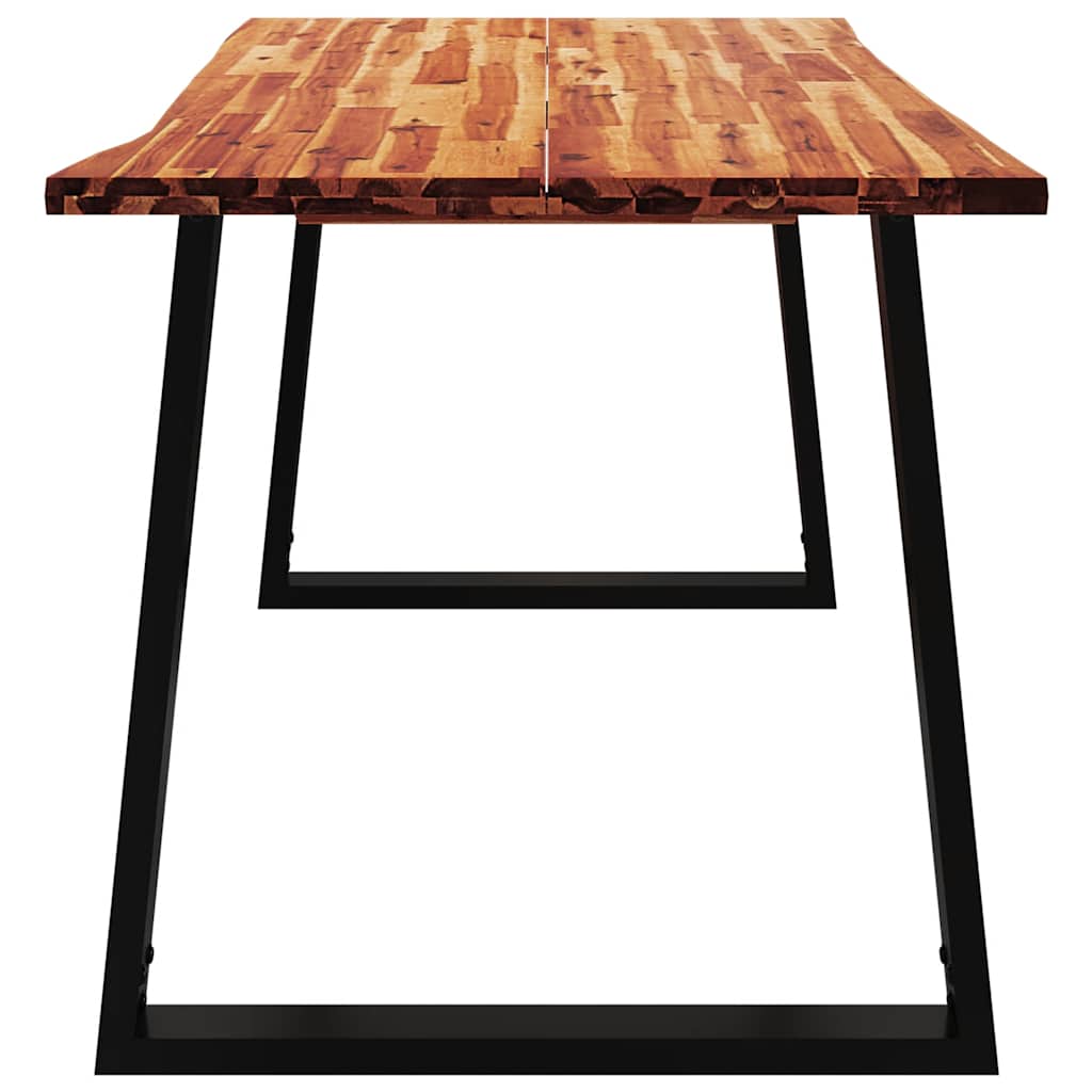 Tavolo da Pranzo Bordi Vivi 140x80x75 cm Legno Massello Acacia | homemem39