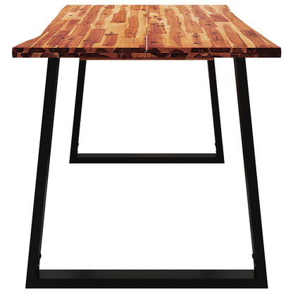 Tavolo da Pranzo Bordi Vivi 140x80x75 cm Legno Massello Acacia | homemem39