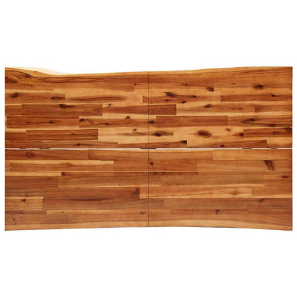 Tavolo da Pranzo Bordi Vivi 140x80x75 cm Legno Massello Acacia | homemem39